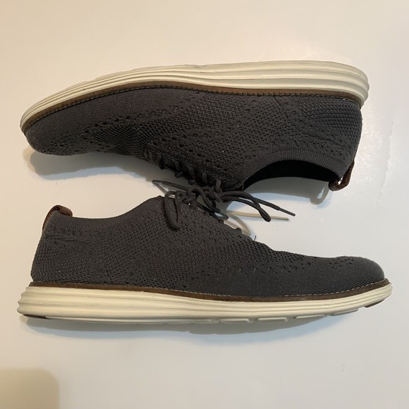 Cole Haan Original Grand Stitchlite Wingtip Oxford Gray C27961 Men Size 10.5 M - Picture 4 of 12